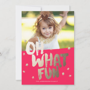 Festiva OH QUÉ DIVERTIDA Tarjeta FOTOGRÁFICA DE Navidades