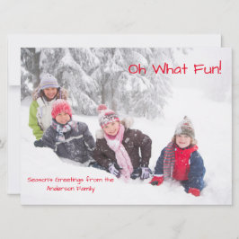 Festiva Oh Qué Fun Photo Red Dots - Tarjeta de Navidades 6