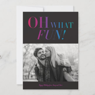 Festiva Oh qué tarjeta del día de fiesta de la diversión