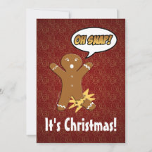 ¡Oh Snap! Funny tarjeta de hombre Gingerbread