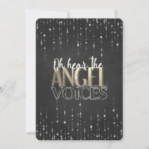 Festiva Oír La Tarjeta De Navidades Fotográficos De Angel