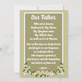 Festiva Oración de nuestro padre Matthew 6:9-13 Tarjeta de