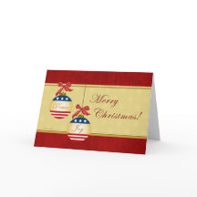 Ornamentos patrióticos Tarjeta de felicitación nav