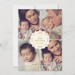 FESTIVA ORNATE COLLAGE   TARJETA DE FOTOGRAFÍA DE VACACION