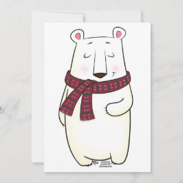 Festiva Oso blanco, tarjeta de vacaciones