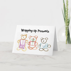 Festiva Osos de peluche con regalos Navidades o tarjeta de