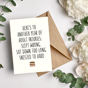 Festiva Otro año lesiona la divertida tarjeta de felicitac