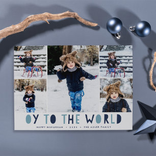 Festiva Oy to the World   Tarjeta de Collage de fotos Hanu