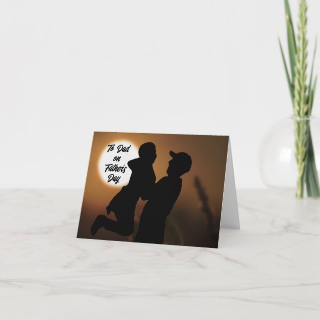 Festiva Padre portando tarjeta de vacaciones del Día del N (Anverso)