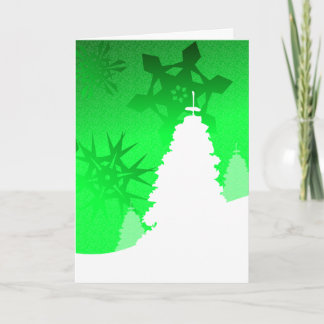 Festiva Paisaje del invierno - tarjeta de felicitación