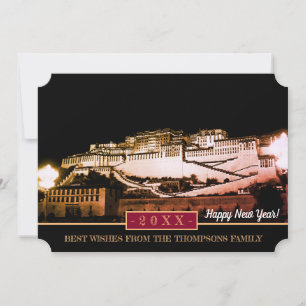 Festiva ¡Palacio Potala y Feliz Año Nuevo! Tarjeta / Lhasa