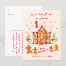 Festiva Pan de jengibre de la postal de nuestros Navidades