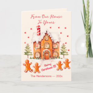 Festiva Pan de jengibre de nuestra tarjeta de Navidades de
