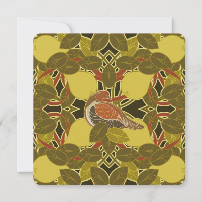 Festiva Pañuelo En Una Tarjeta De Saludo Para Navidades De (Anverso)