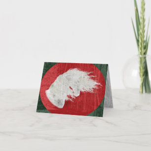 Festiva Papa de caballo frisón de invierno 3 tarjeta