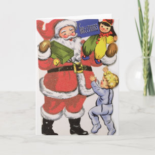 Festiva Papá Navidad, tarjeta de Navidades victorianos