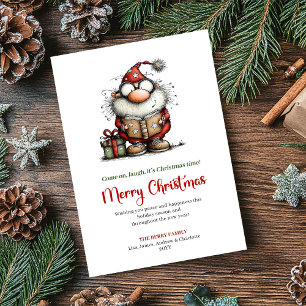 Festiva Papá Noel Caprichoso Feliz Tarjeta de Cumpleaños d