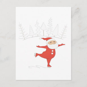 Festiva Papá Noel es POSTAL del patinaje de hielo