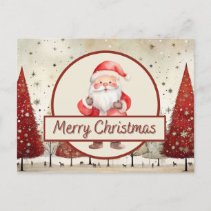 Festiva Papá Noel, Navidades, postal de vacaciones