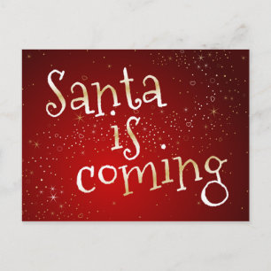 Festiva Papá Noel viene de la postal de Santa María