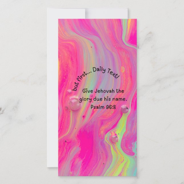 Festiva Papel tapiz de teléfono rosa JW con tarjeta de tex (Anverso)