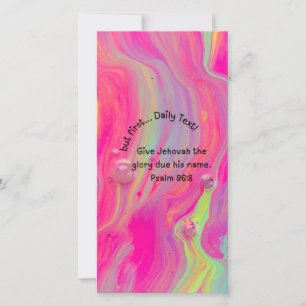 Festiva Papel tapiz de teléfono rosa JW con tarjeta de tex
