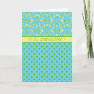Festiva Papeles y puntos de polka, tarjeta de pascua, abue