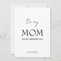 Para mi Mamá en la Tarjeta del Día de mi Boda, Coc