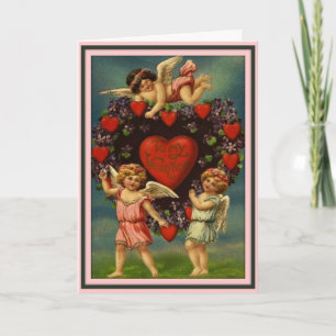 Festiva Para mi San Valentín - Tarjeta antigua de San Vale