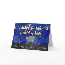Para nosotros un niño nace tarjeta de Navidades