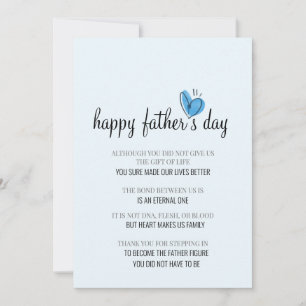 Festiva Para padrastro tarjeta simple del día del padre co