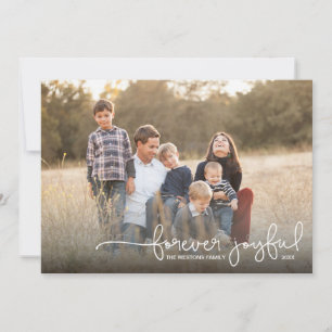 Festiva Para siempre alegre tarjeta de fotos de vacaciones