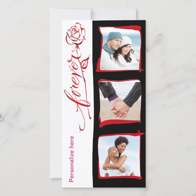 Festiva Para siempre tarjeta de la foto del aniversario de (Anverso)