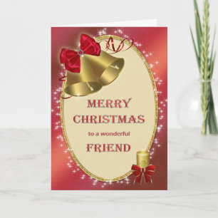Festiva Para un amigo, tarjeta de Navidades tradicionales