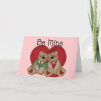 Pareja de osos de peluche - Sé mía tarjeta del día