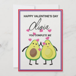 Festiva Parejas enamoradas, aguacate tarjeta El día de San