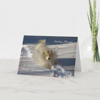 Festiva Pasar por la nieve - Tarjeta de Navidades