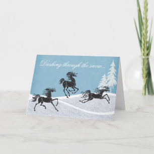 Festiva Pasar por la tarjeta de vacaciones del caballo de 