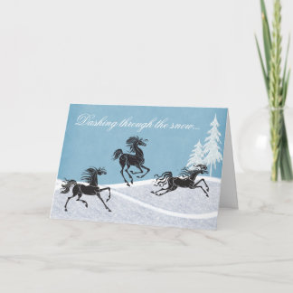 Festiva Pasar por la tarjeta de vacaciones del caballo de