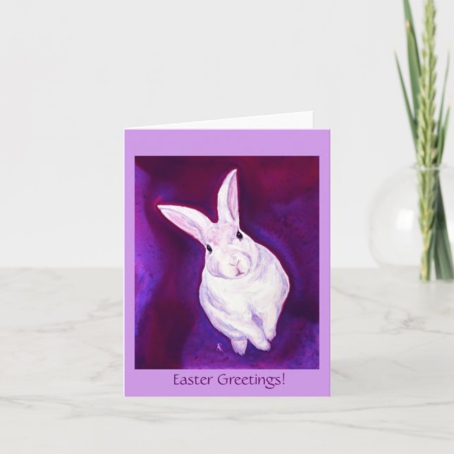 Festiva Pascua de la tarjeta conejo conejo conejo conejo ( (Anverso)