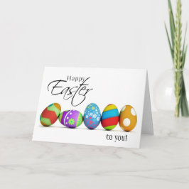 Festiva Pascua feliz desea la tarjeta