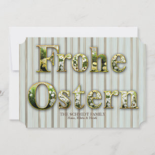 Festiva Pascua feliz en tarjeta alemana