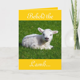 Festiva Pascua mire la tarjeta de vacaciones de Lamb II
