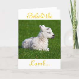 Festiva Pascua mire la tarjeta de vacaciones de Lamb II