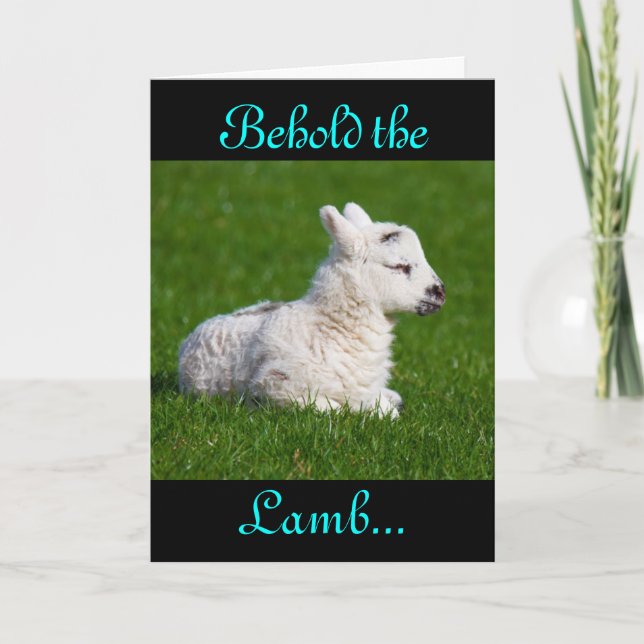 Festiva Pascua mire la tarjeta de vacaciones del Cordero I (Anverso)