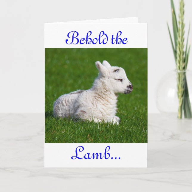 Festiva Pascua mire la tarjeta de vacaciones del Cordero I (Anverso)