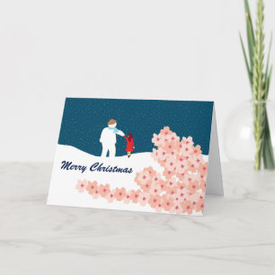 Festiva Paseo con tarjeta de vacaciones para Navidades de