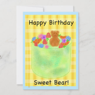 Festiva Pastel de cumpleaños con tarjeta de cumpleaños tem