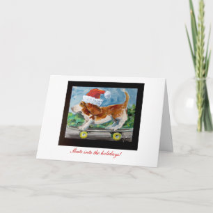 Festiva Patinar en la tarjeta de felicitación del feriado.