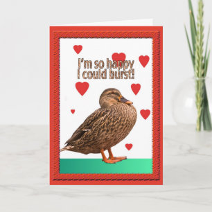 Festiva Pato que estalla la tarjeta de la tarjeta del día